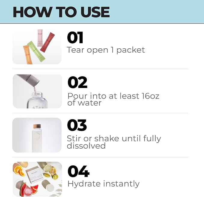 Instant Hydration Electrolytes Powder Packets