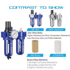NANPU 3/8" NPT Compressed Air Filter Regulator Lubricator, Zinc Alloy, 5 Micron - Image 4
