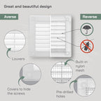 Vent Systems 3" x 3" Black Plastic Soffit Vent Cover - Image 3