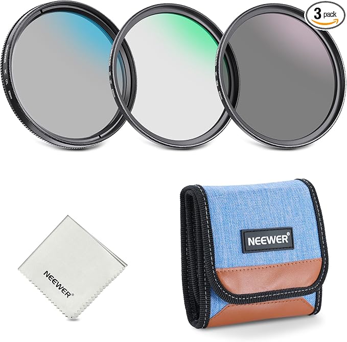 NEEWER 82mm UV/CPL/ND Lens Filter Kit, UV Protection + Circular Polarizing + by Neewer