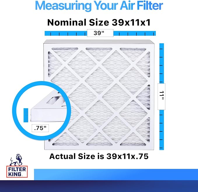 Filter King 39x11x1 Air Filter | 4-PACK | MERV 8 HVAC Pleated A/C Furnace - Image 2