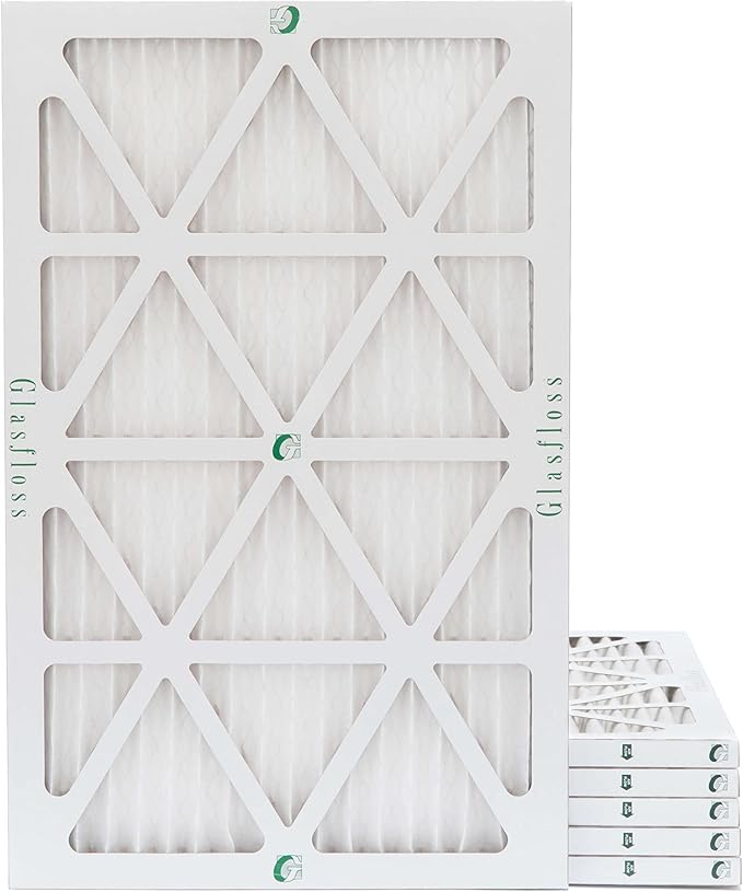 Glasfloss 10x20x1 MERV 10 Pleated Air Filters Box of 6. Actual Size: 9-1/2 x by Glasfloss