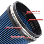 MUGE RACING 6" 152 mm High Flow Inlet Air Filter, Air Intake Cone Filter - Image 2