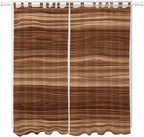 Brown Western Living Room Curtains 96 Inch Length, Window Curtains Tab Top by Unknown