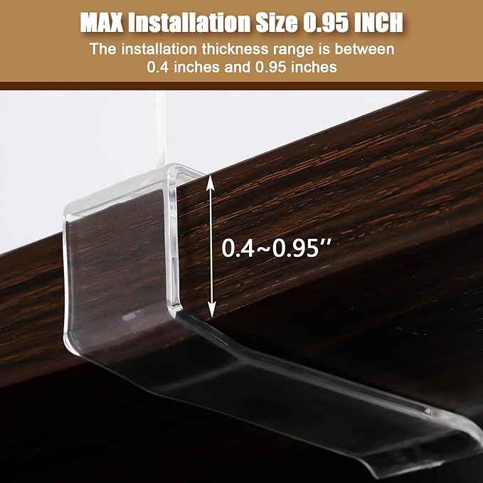 6 Pack Clear Acrylic Shelf Dividers