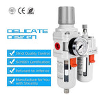 NANPU 1/2" NPT Compressed Air Filter Regulator Lubricator Combo Water/Oil Trap - Image 6