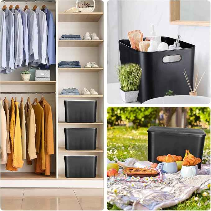 Hoolerry 8 Pieces Colorful Storage Bins