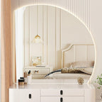 Bathroom Wall Mounted Mirror, LED Illuminated Vanity Mirror by EKDJSN