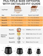 24 PCS Silicone & Felt Chair Leg Floor Protectors