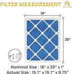 MervKing 16x20x1 Air Filter Actual Size: 15.7" x 19.7" x 0.75" MERV 11 MPR - Image 2