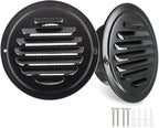 6 Inch Round Air Vent Cover, LouanXpert Stainless Steel Black Soffit Vent Cover by LouanXpert