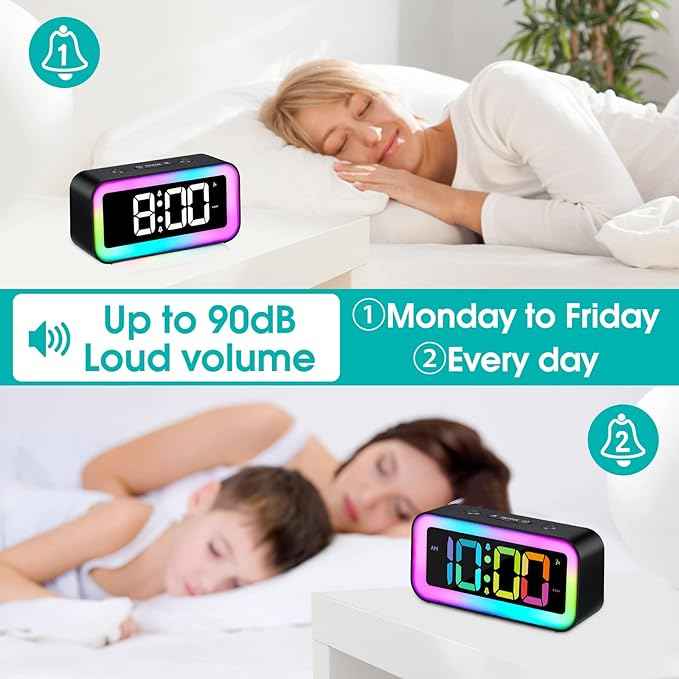 Cadmos Loud Alarm Clock for Bedrooms