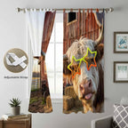 Farm Yaks Living Room Curtains 84 Inch Length, Window Curtains Tab Top - Image 5
