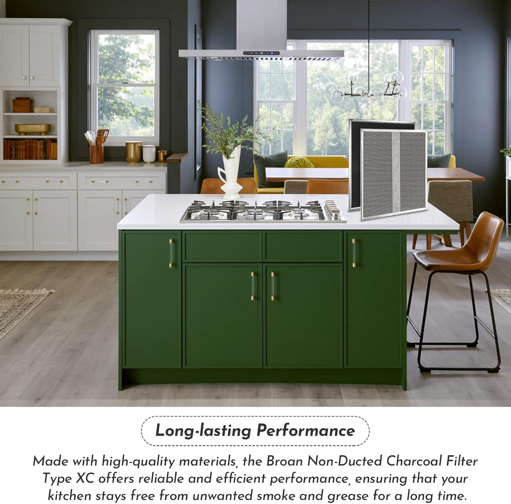 HPF30 Charcoal Filter with Mounting Clips for Broan Range Hood
