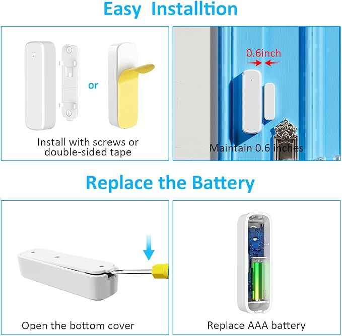 Wireless Door Chime, Door Open Sensor Alarm When Entry Business/Office/Store