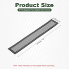 YOKIVE 6 Pcs Magnetic Floor Vent Covers, Floor Register Cover PVC Mesh Air Vent - Image 2
