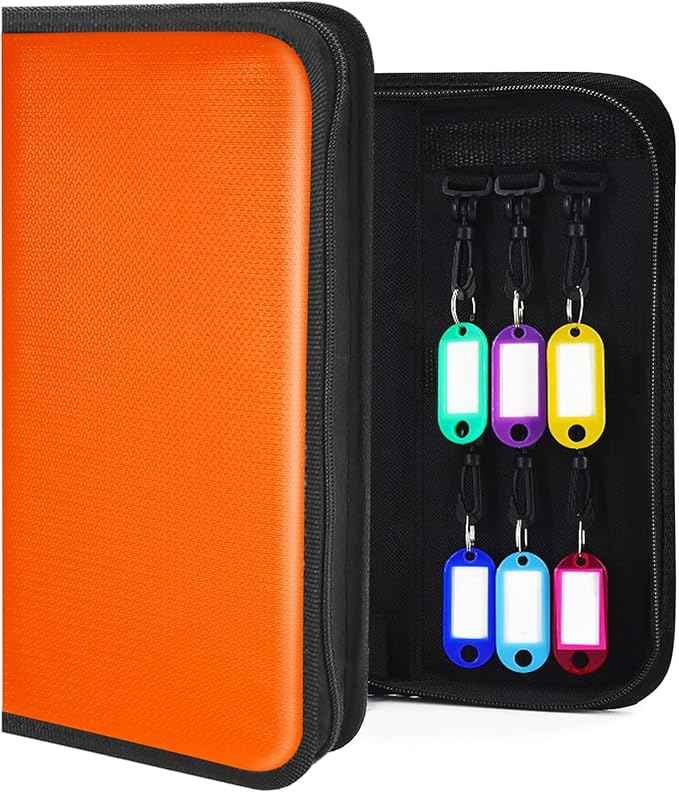 Key Organizer, Zippered Key Case, Fireproof and Waterproof Key Binder