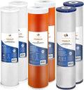 Aquaboon 5 Micron 20 x 4.5 Anti-Scale, CTO Filter Replacements Set NSF by Aquaboon