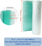 Paint Booth Exhaust Filter Roll 39.4’’ x 65.6ft, 2.4inch Thick Spray Booth - Image 3