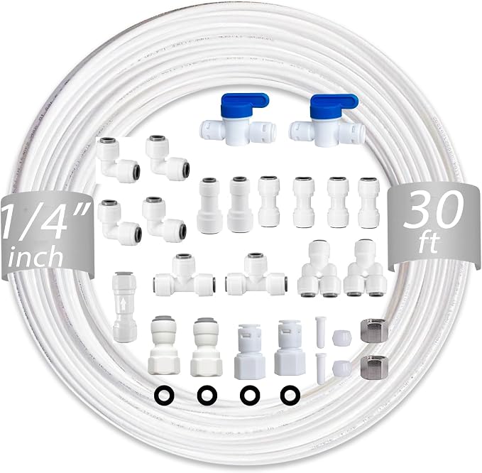 NSF 1/4" inch Water Line Tubing and Push to Connect Fittings by Unknown