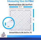 Filter King 20.5x17x1 Air Filter | 4-PACK | MERV 8 HVAC Pleated A/C Furnace - Image 2