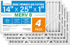 LotFancy 14x25x1 Air Filter MERV 8 4-Pack, Electrostatic Pleated Furnace & AC by LotFancy
