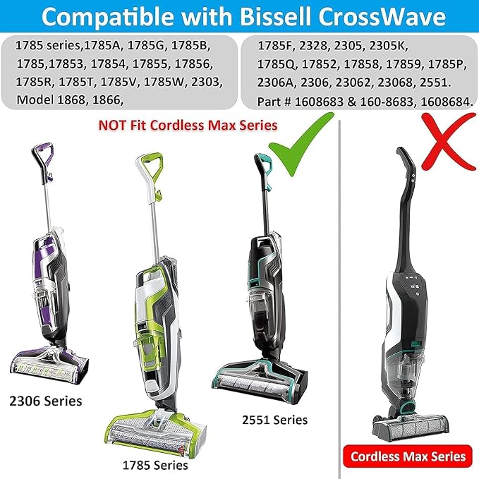 for Bissell CrossWave Vacuum Cleaner Replacement Parts 2 Pack 1868 Bissell - Image 4