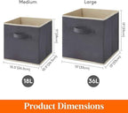 Lifewit 13 Inch Cube Storage Bins, 12 Packs Storage Cubes Foldable Decorative