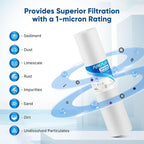PUREPLUS 1 Micron 20" x 4.5" Whole House Sediment Home Water Filter Replacement - Image 5