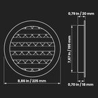 Repa Market 8" Inch Scratch Resistant Black Soffit Air Vent Cover - Image 2