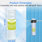 5 Micron Whole House Water Filter Cartridge, String Wound Sediment Filters - Image 4