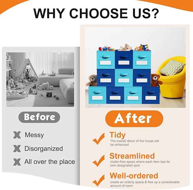 10 Pcs Fabric Storage Cubes