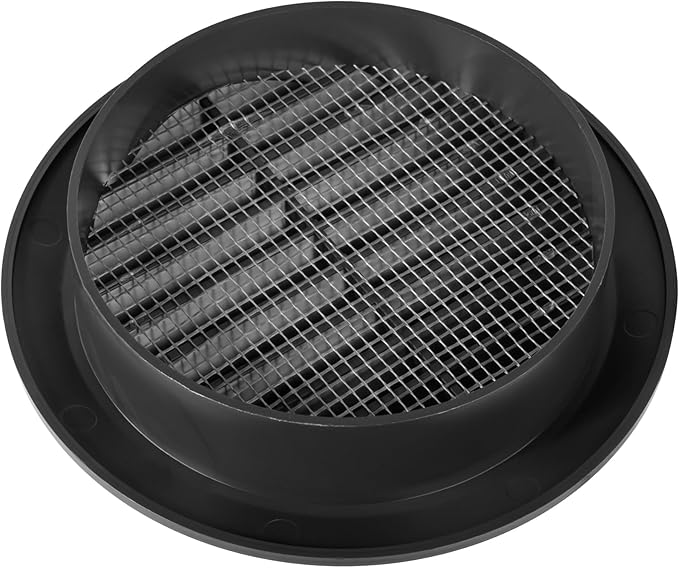 Black 4" Inch Round Ventilation Grille - Image 4