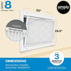 Simply 25x25x1 Air Filter, Merv 8, 6 Pack, - Image 3