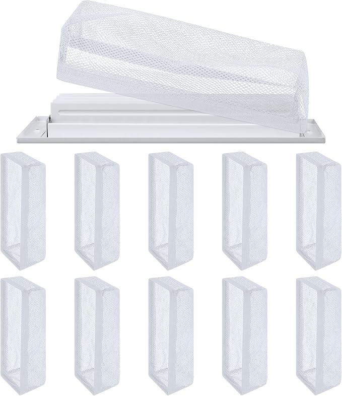 Zonon 12 Pcs 4 x 10 Inch Floor Register Trap Cover Vent Screen by Zonon