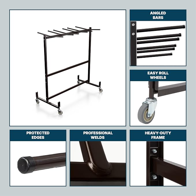 OEF Furnishings OEF42 Series Folding Table & Chair Cart, Heavy Duty Industrial - Image 9