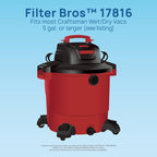 Filter Bros 17816 Red Stripe Replacement Fits Craftsman Shop Vacuums 5 Gal Plus - Image 3