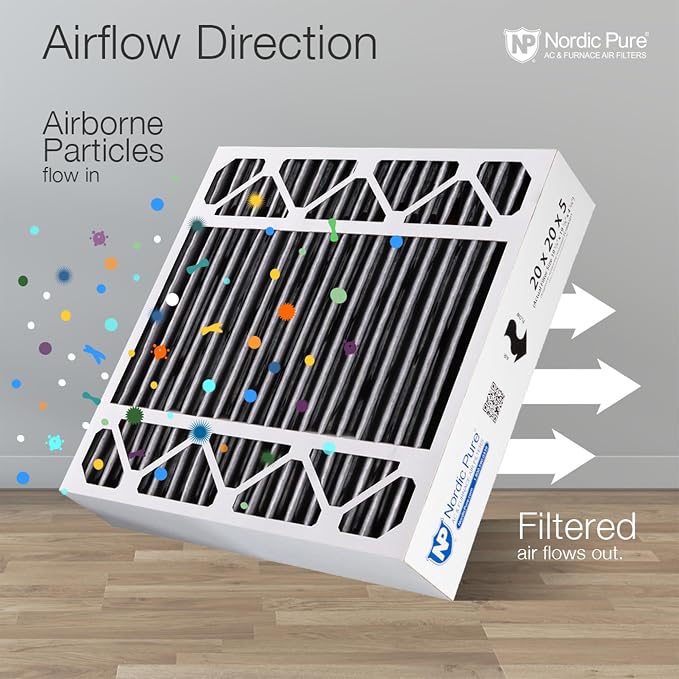 Nordic Pure 20x20x5 Honeywell Replacement Furnace Filters MERV 12 Plus Carbon 2 - Image 8