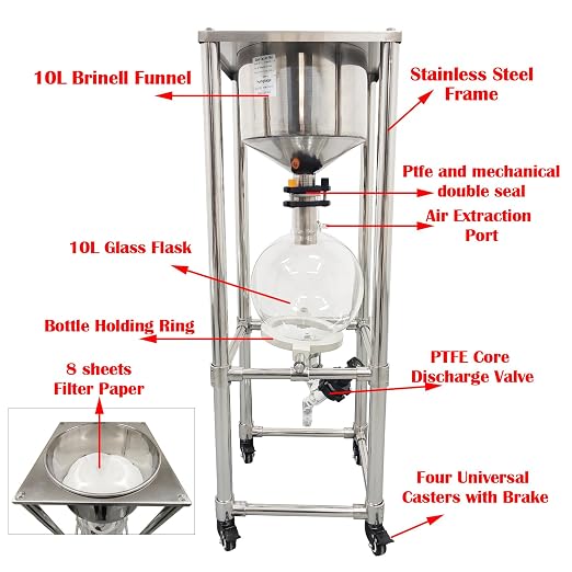 Glass Vacuum Filter Lab Vacuum Filtration Extraction Apparatus - Image 2