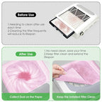 300 Sheets Nail Dust Collector Filter Paper: Disposable Dust Vacuum Filter - Image 5