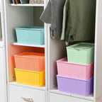 Menkxi 6 Pcs Plastic Storage Bins