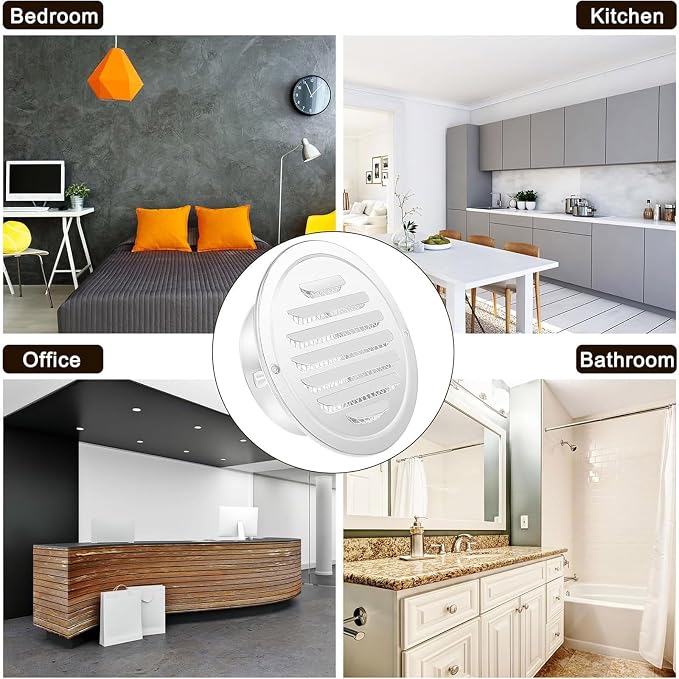 Zonon 18 Pcs Stainless Steel Soffit Vents 4 Inch Round Dryer Vent Cover - Image 7