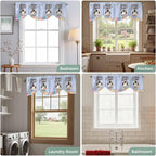 Blue Easter Tie Up Valance Curtains - Image 8