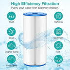 SimPure 10"x4.5" Pleated Sediment Water Filter, 20 Micron Whole House Water - Image 2