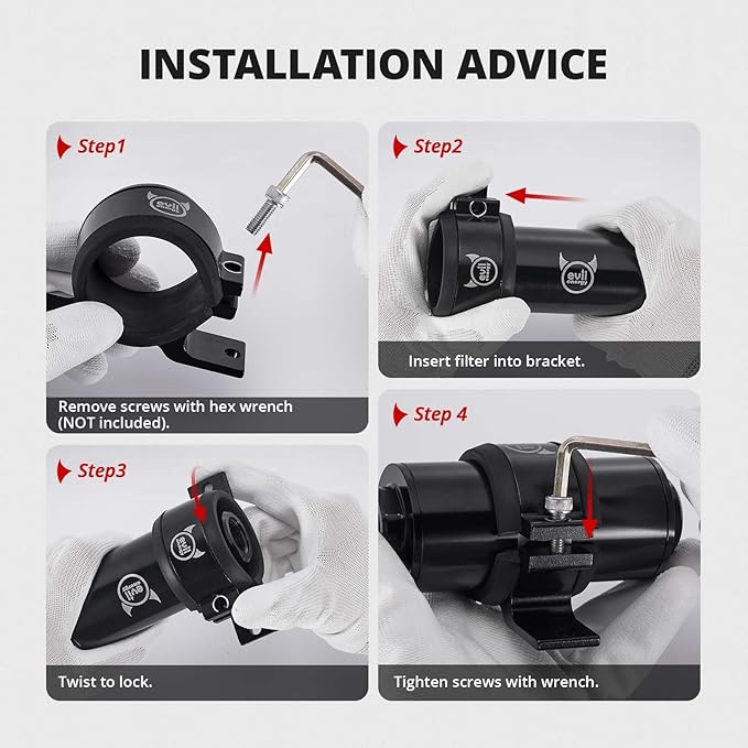 EVIL ENERGY 60MM Fuel Filter Mounting Bracket, Fuel Pump Clamp Holder 2PCS - Image 3