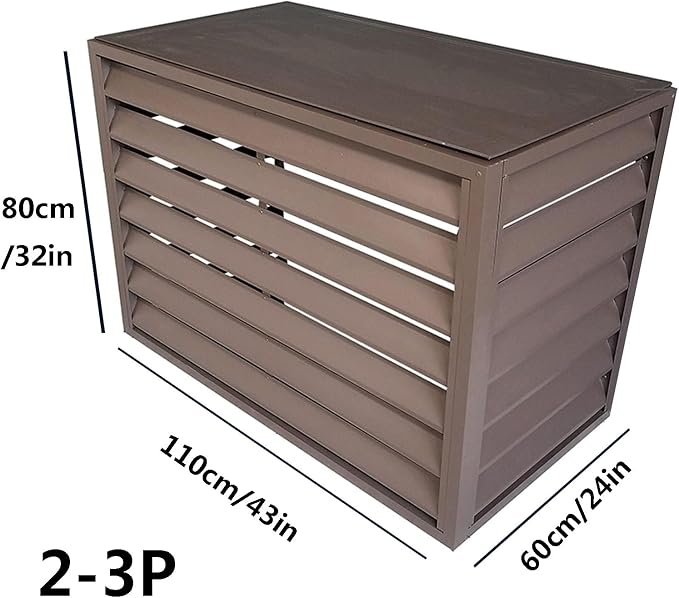 Aluminum Outdoor Condenser Protective Cover, freestanding Enclosure to Cover - Image 2