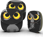 Wireless Doorbell, Cute Owl Doorbell Weatherproof IP55 Outdoor Remote Push