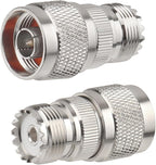 10 Pack N Male to UHF Female SO-239 Connector Adapter N Connector to PL-259 by MOOKEERF