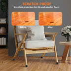 BAIPOK 16pcs Round Chair Leg Floor Protectors, Felt Pads Chair Leg Protectors