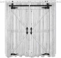 Farmhouse Wood Grain Living Room Curtains 84 Inch Length, Window Curtains Tab by Unknown
